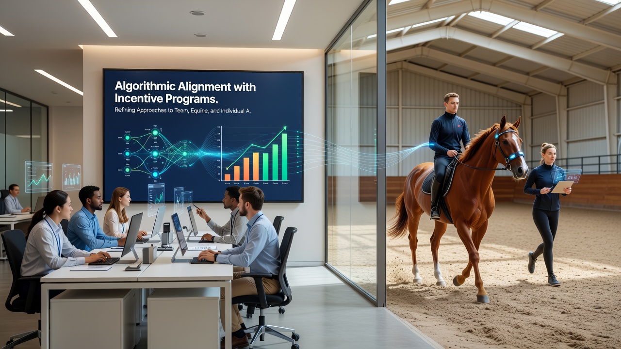 Data visualization showing algorithmic adjustments across equine racing calendars and individual sport fixtures