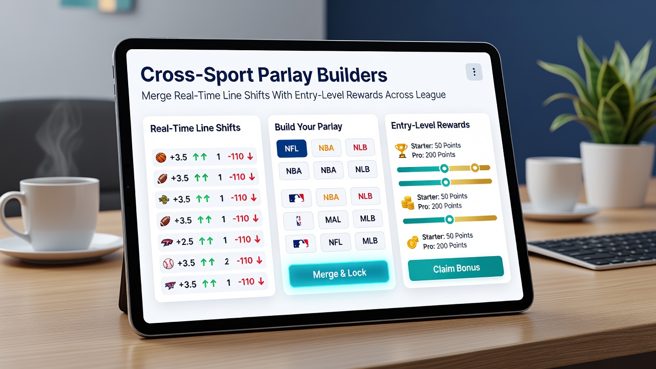 Dashboard view of multi-sport accumulator with live updates across football, racing, and tennis
