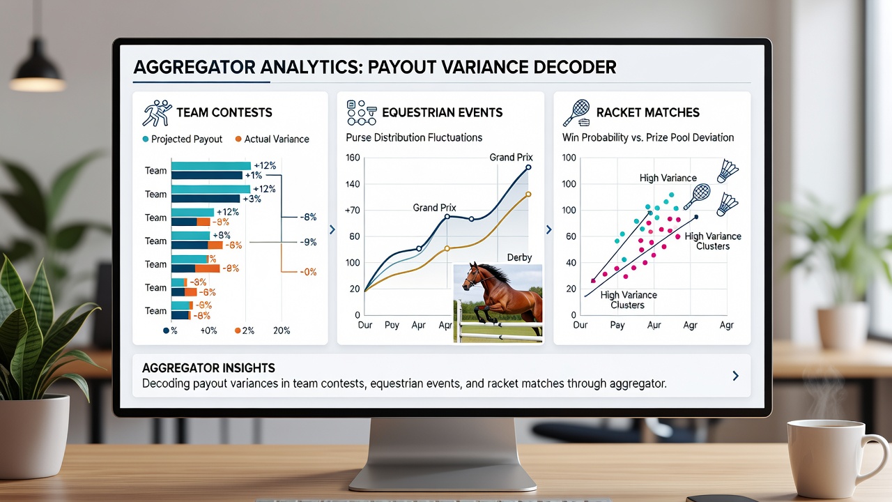 Detailed chart comparing payout variances in football, equestrian, and tennis events using aggregator tools