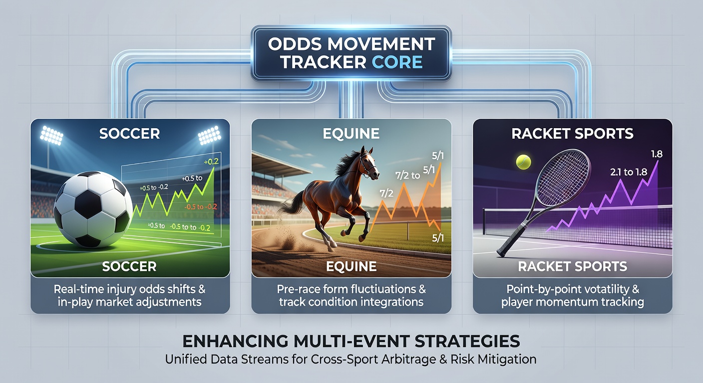 Split-screen view of horse racing odds chart alongside tennis live betting movements