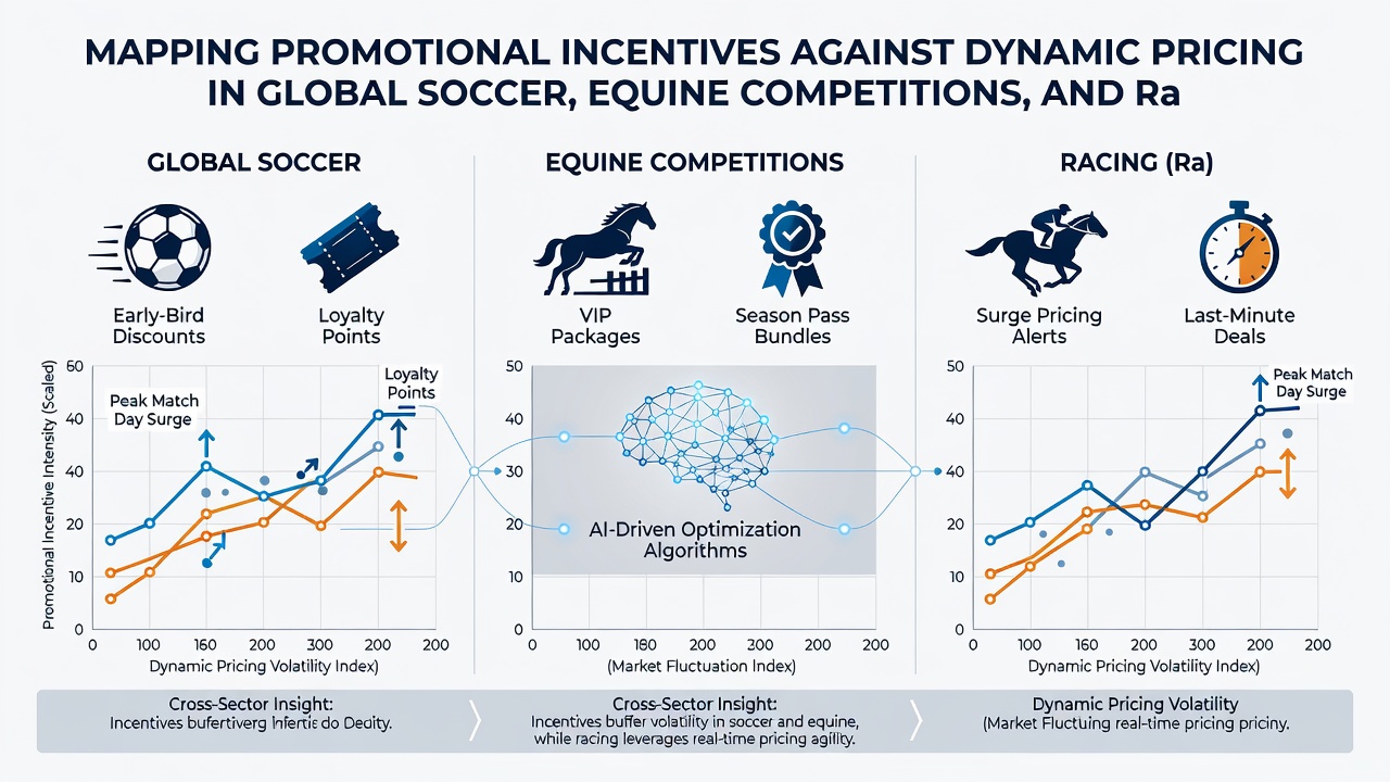 Dynamic pricing charts overlaid with promotional incentive timelines across horse racing and tennis events