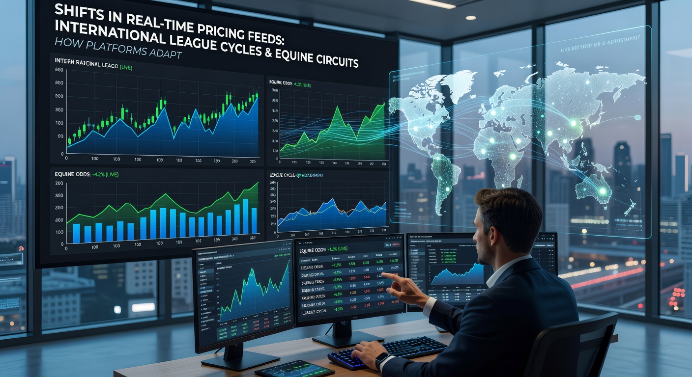 Platform dashboards showing linked pricing feeds across soccer, horse racing, and tennis markets