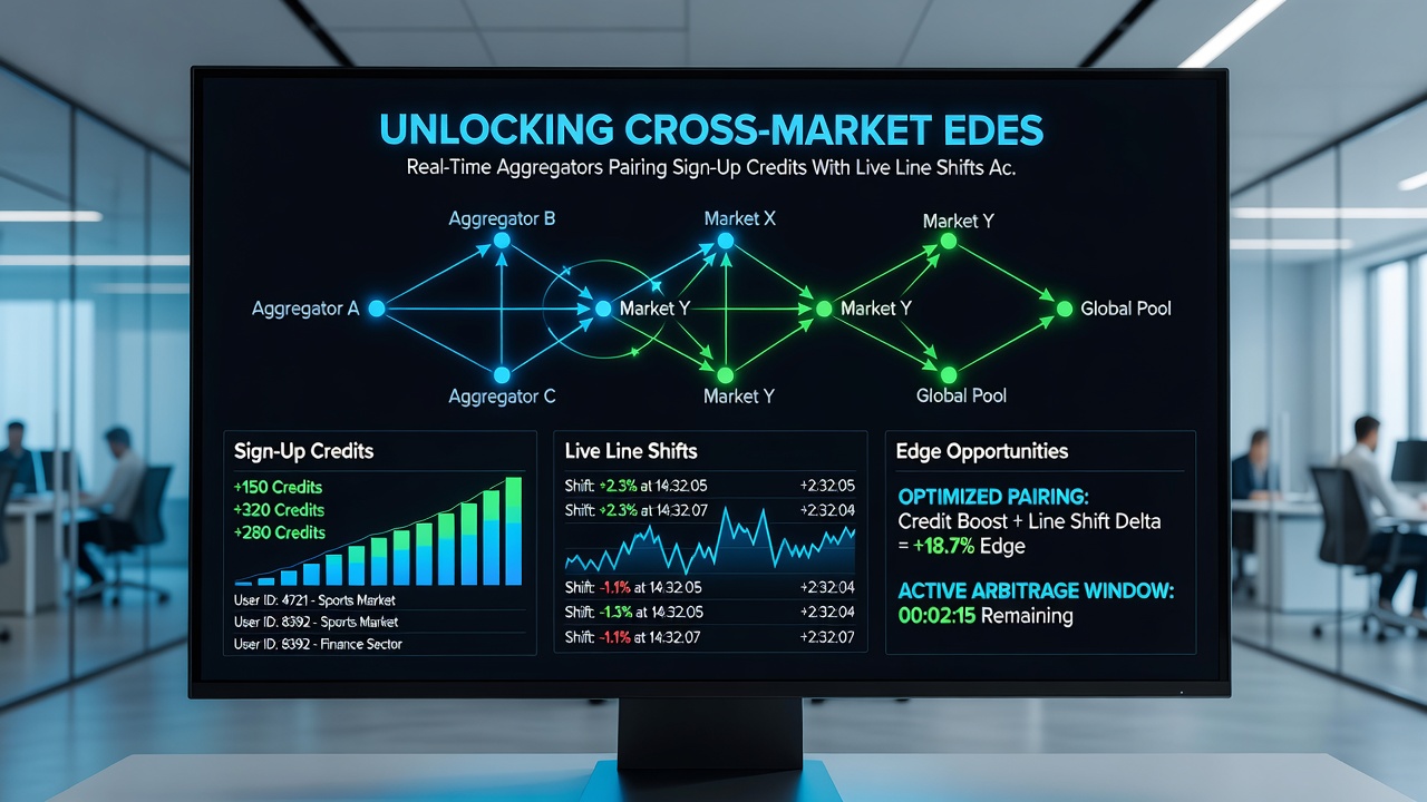 Split-screen view of aggregator interface showing simultaneous line shifts in horse racing odds and tennis set betting with credit balance overlays